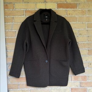 NWOT Line Dark Olive Green Boiled Wool Jacket